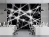 Geometric wall mural installed in a modern office.