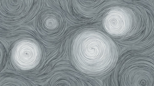 Abstract wallpaper pattern featuring swirling gray lines in a circular, flowing motion on a light gray background.