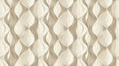 Geometric wallpaper pattern featuring interlocking cream and oatmeal petal shapes with subtle 3D shading