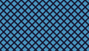A geometric wallpaper pattern of four-leaf clovers in shades of sky blue and cerulean on a dark midnight blue background