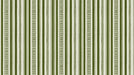 Vertical stripes in olive green and cream with hand-drawn leaf vine accents in a traditional textile style