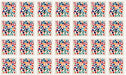 Watercolor mural wallpaper featuring scattered hand-painted multicolored dots on white background