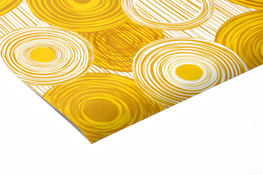 Cozy kitchen breakfast nook featuring an energetic abstract circle wallpaper