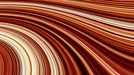 Abstract wallpaper pattern with sweeping curved lines in sienna, terracotta, and cream colors.
