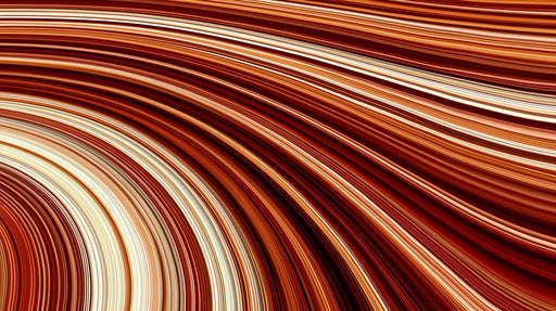 Abstract wallpaper pattern with sweeping curved lines in sienna, terracotta, and cream colors.