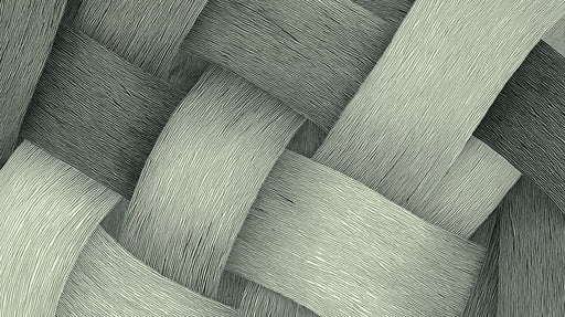 Abstract wallpaper pattern featuring interwoven charcoal and silver lines in a basket-weave style