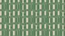 Abstract pattern of emerald green interlocking rounded rectangular lines on a light beige background