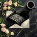 A modern library or study room styled with the intricate ink-hatched woven mural for a masculine, architectural look.