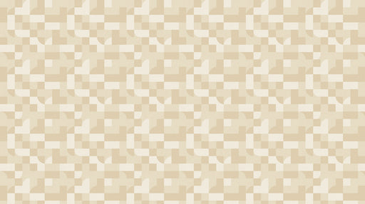 A geometric wallpaper pattern featuring a grid of beige and cream squares and rounded corners.