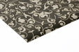 A sophisticated home library study with elegant floral scroll wallpaper on the main wall.
