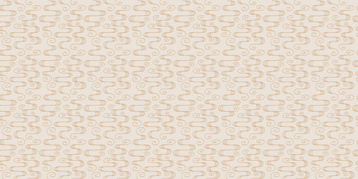 Vertical cream-colored wavy line art pattern on a soft beige background
