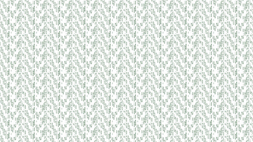 Abstract geometric pattern with delicate sage green rounded lines forming a repetitive chevron-like texture on a white background