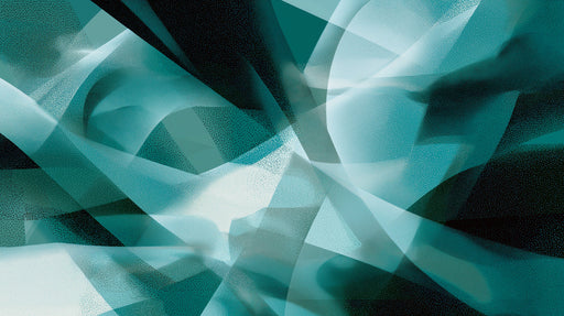 Abstract wallpaper pattern with overlapping teal and charcoal stippled shapes