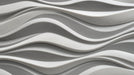 Abstract wallpaper pattern of 3D flowing gray waves with realistic shadow and depth