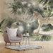 Whimsical playroom wall featuring a vintage horse ornament design