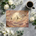 Sophisticated bedroom wall covered in a golden crane and pink floral art mural
