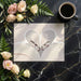Soft beige heart pattern wallpaper featured on an accent wall in a luxury walk-in closet
