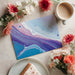 Creative home office wall with abstract fluid paint design mural