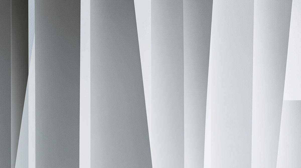 Abstract wallpaper pattern with sharp vertical light gray and charcoal geometric panels