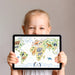 Educational animal map wallpaper feature wall in a modern nursery design