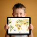 A playful kid's playroom with the world map wallpaper creating an engaging learning environment.