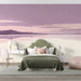 Soft landscape wall covering in a bedroom, creating a calming workspace background.