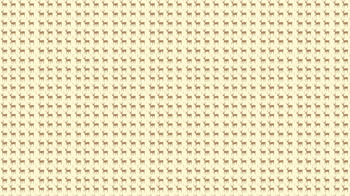 Ultra-Fine Reindeer Pattern Wallpaper | High Density, Minimalist Motif, Soft Cream Background