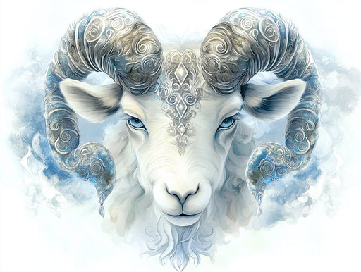 Aries - Ornate Ram Mural Wallpaper