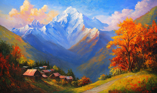Autumn Mountain Vista Mural Wallpaper