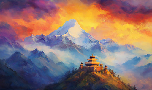 Mystic Mountain Retreat Mural Wallpaper