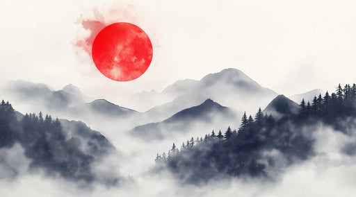 Crimson - Sun Mountain Reverie Mural Wallpaper