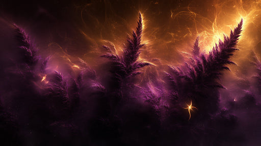 Cosmic Fern Fantasy Mural Wallpaper