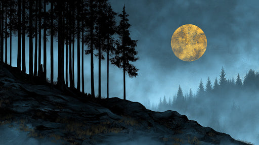 Moonlit Forest Mural Wallpaper
