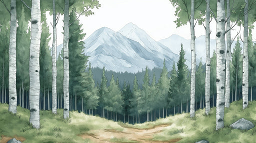 Mountain - Forest Retreat Mural Wallpaper
