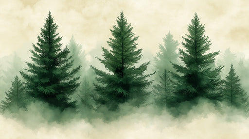  Pine Forest Tranquility Mural Wallpaper