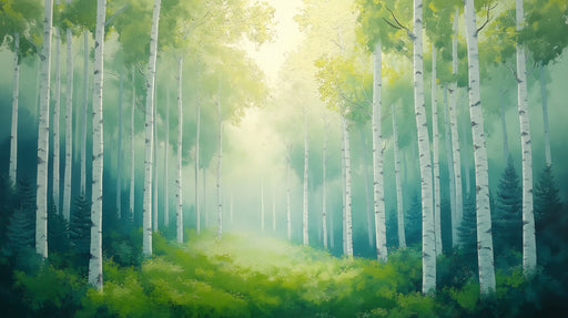 Birch Forest Glade Mural Wallpaper
