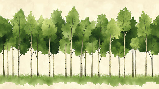 Birch Grove Beauty Mural Wallpaper
