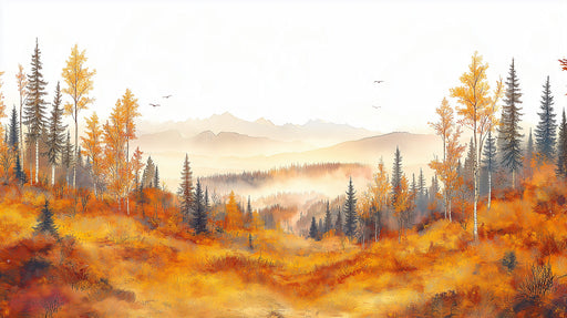 Mountain - Forest Reverie Mural Wallpaper