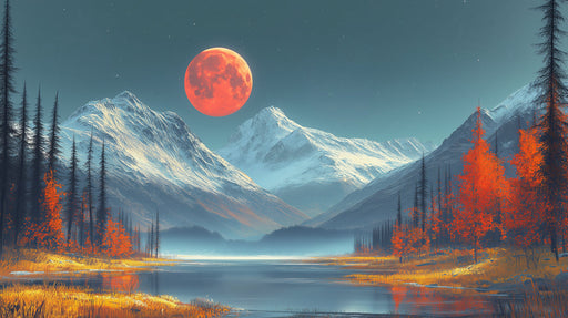 Mystic Mountain Twilight Mural Wallpaper