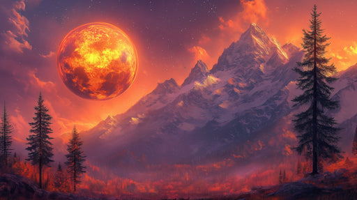 Ethereal Mountain Glow Mural Wallpaper