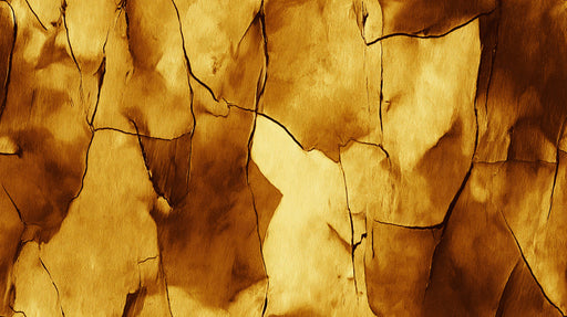 Cracked Texture Mural Wallpaper | Golden Brown in Living Room
