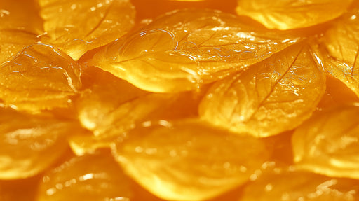 Orange Leaf Mural Wallpaper | Orange and Gold in Seating Area