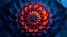 Radiant Mandala Mural Wallpaper | Warm and Cool Tones in Bedroom