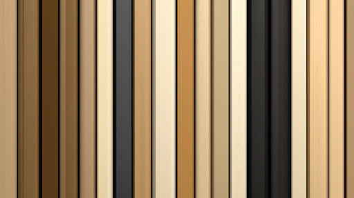 Striped Wooden Tones Mural Wallpaper | Neutral and Brown Tones in Dining Area