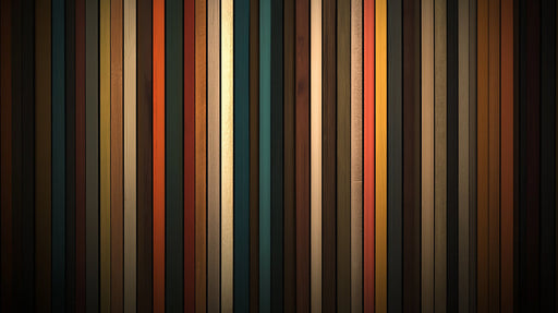Multicolored Stripes Mural Wallpaper | Warm and Cool Tones in Living Room