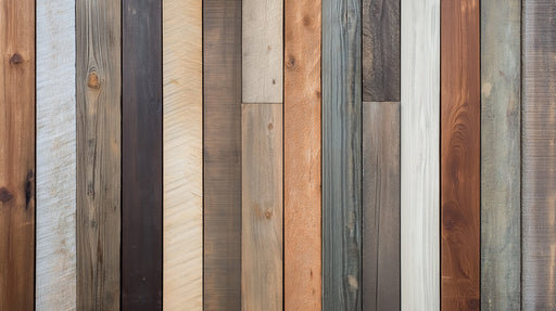 Weathered Wood Mural Wallpaper | Gray and Beige Tones in Living Room