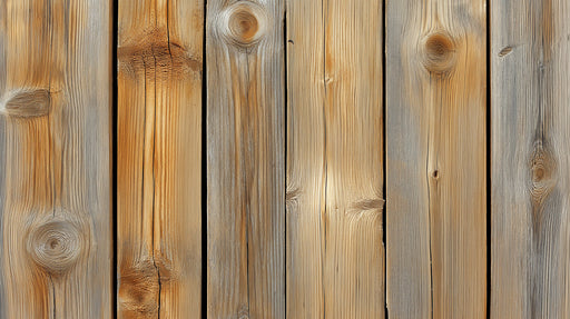 Weathered Wood Mural Wallpaper | Gray and Beige Tones in Living Room