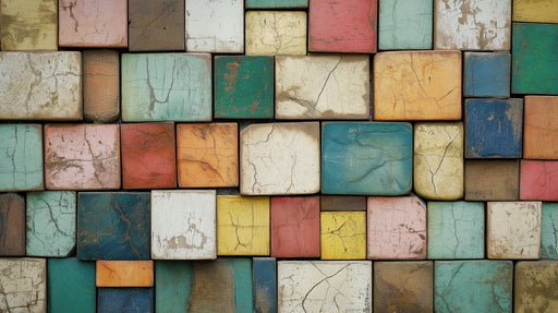 Sunset Glow Wood Mural Wallpaper | Gradient Warm Tones in Bedroom