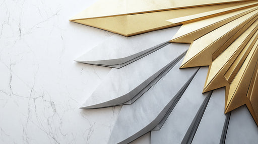  Geometric Gold Mural Wallpaper for Reception | Modern and minimalist design 
