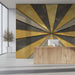 Radiating Stripes Mural Wallpaper | Modern and minimalist deco in Office Reception